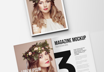 Open and Closed Magazine Mockup