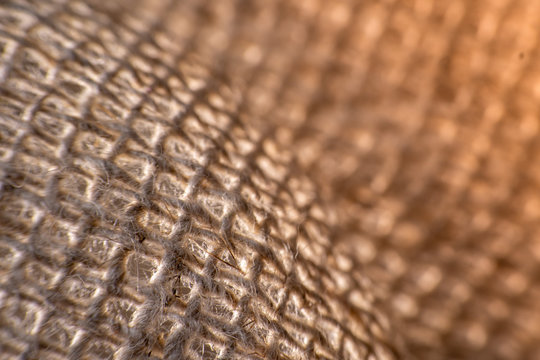Burlap macro background texture
