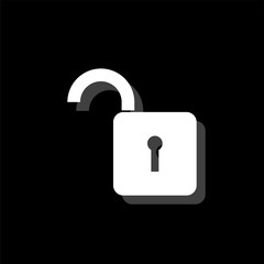 Unlock icon icon flat
