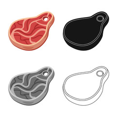 Isolated object of meat and ham logo. Collection of meat and cooking vector icon for stock.