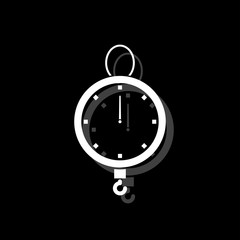 Spring scale icon flat