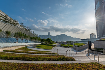 Above the West Kowloon Terminus