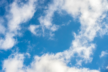 Cloudy sky on a clear day