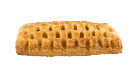 Sweet Braided Puff Pastry or Pate Feuilletee Isolated