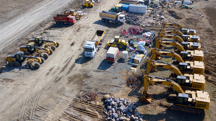 parking lot and work machines © Vahit Telli