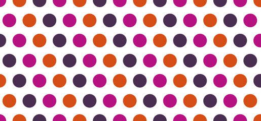 Orange Pink and Purple Polka Dot Background