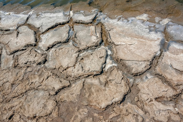 brine lagoon closeup