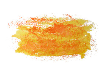 Abstract watercolor spot on white textured paper. Isolated. Hand-drawn background. Aquarelle brush...