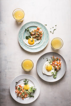 Breakfast Eggs and Orange Juice
