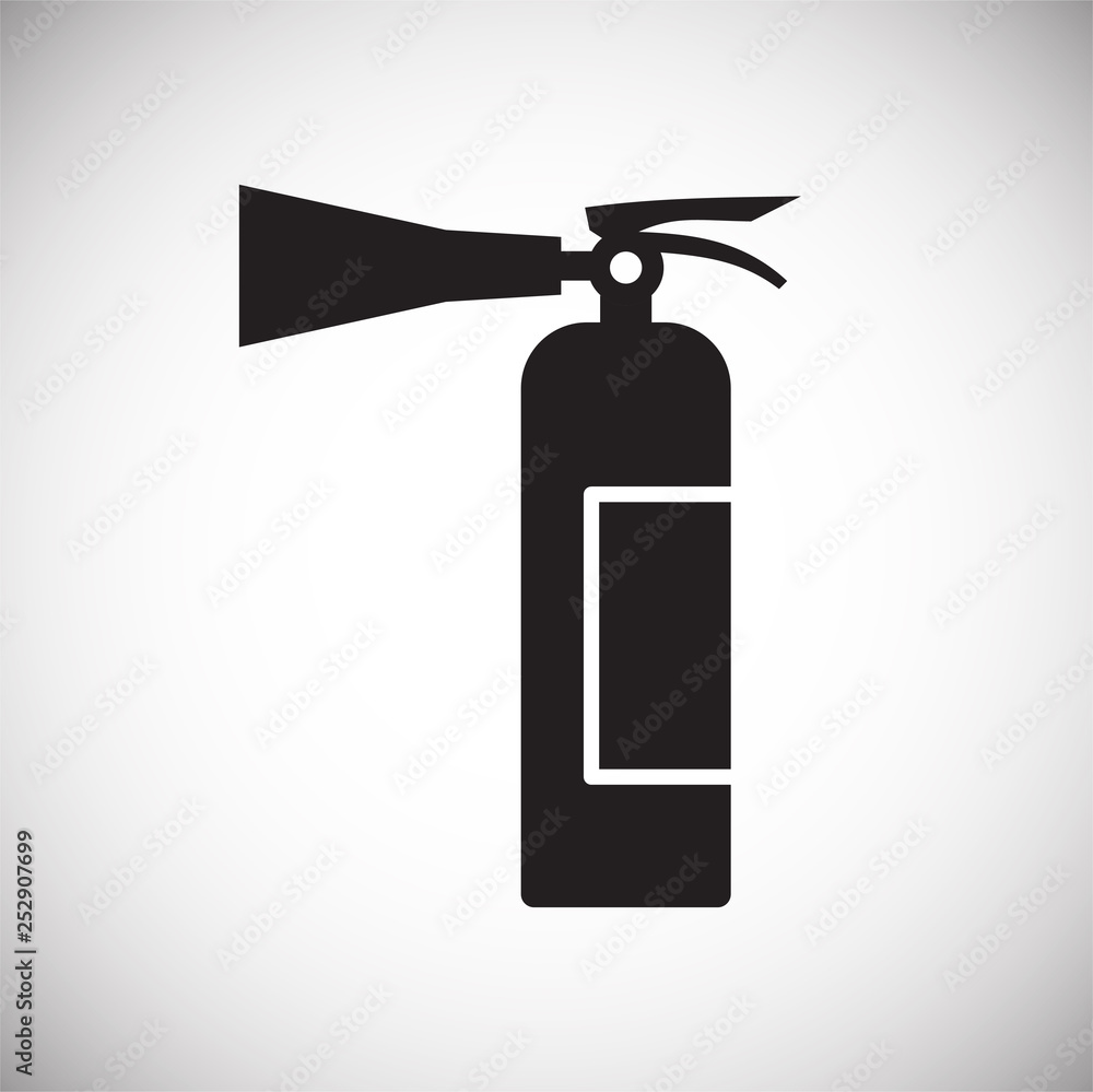 Poster car fire extinguisher icon on background for graphic and web design. simple vector sign. internet co