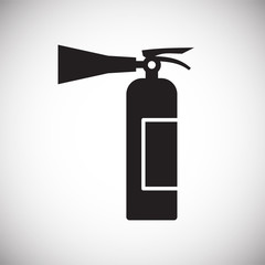 Car fire extinguisher icon on background for graphic and web design. Simple vector sign. Internet concept symbol for website button or mobile app.