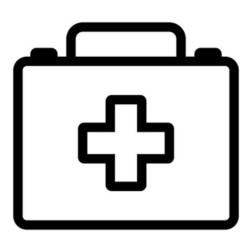 recommend clip art: gz351 GrafikZeichnung - english - first aid kit: medical bag with black cross - icon - simple template - square xxl g7285