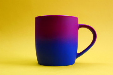 large unusual mug for hot tea or cocoa
