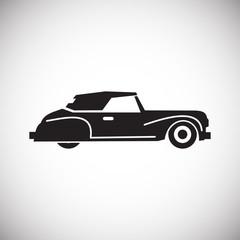 Obraz na płótnie Canvas Car icon on background for graphic and web design. Simple vector sign. Internet concept symbol for website button or mobile app.