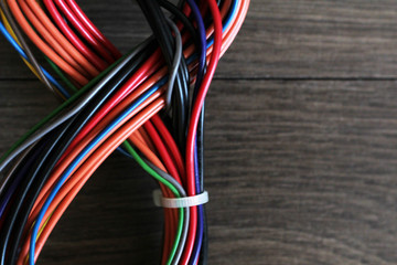 Multi-colored wires for laminate, warm floor