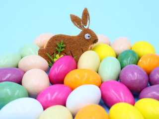 Colorful Easter Eggs Composition