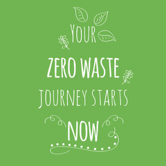 Zero Waste Concept. Hand drawn elements of zero waste life. Vector illustration.