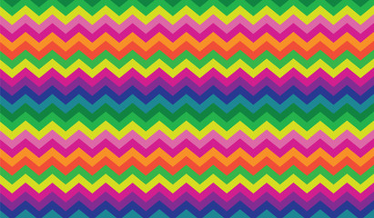 Multicolor seamless horizontal striped pattern. Ethnic background. Vector illustration. Rainbow color texture for backdrop. Retro style. Summer pattern for kids.- Vector