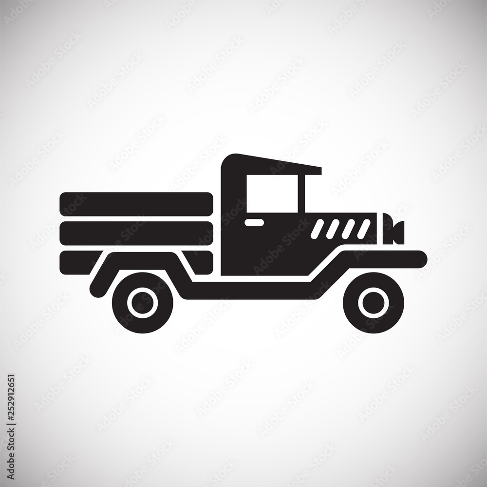 Poster car icon on background for graphic and web design. simple vector sign. internet concept symbol for w