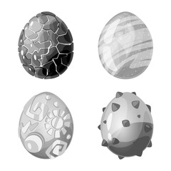 Vector illustration of monster  and fantasy sign. Collection of monster  and big stock vector illustration.