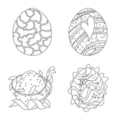 Vector illustration of dinosaur  and magic  logo. Collection of dinosaur  and fantasy stock symbol for web.