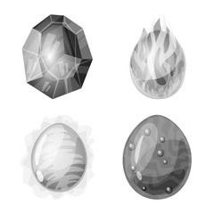 Naklejka premium Isolated object of monster and fantasy symbol. Collection of monster and big vector icon for stock.