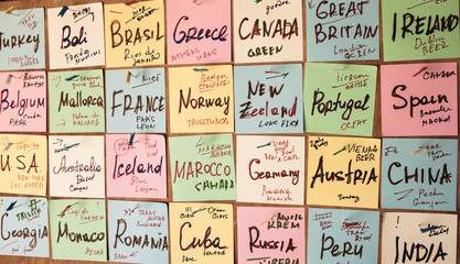 Plan holiday lay desk. Travel planning, concept. Trip plan.