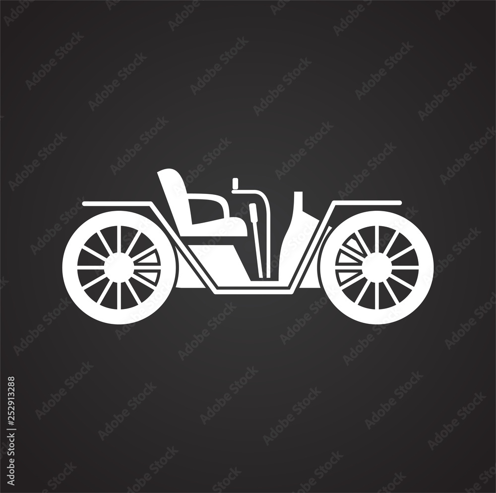 Poster car icon on background for graphic and web design. simple vector sign. internet concept symbol for w