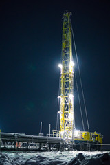 Supports offshore drilling rig in the shipyard for maintenance. Carrying out repair of an oil well. Equipment of oil fields.
