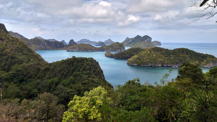 Top of view point on Vua Ta Lub Island. Ang Tong marine national park. Gulf of Thailand