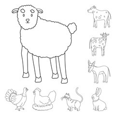 Vector design of homemade and countryside sign. Set of homemade and agriculture stock symbol for web.