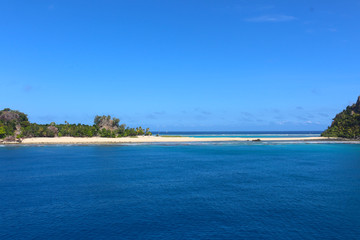 Coast and beach of the Sacred Islands, Mamanuca Islands, Fiji