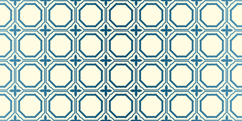 Vector Seamless Traditional Geometric Patterns In Pastel Colors. Endless Texture Can Be Used For Paper Or Scrapbooking. Blue oatmilk color