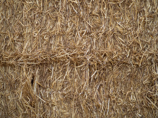 Abstract natural texture background of hay bale