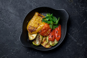 grilled vegetables on a plate