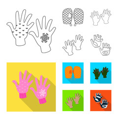 Fototapeta premium Vector illustration of silhouette and safety logo. Collection of silhouette and comfort stock vector illustration.