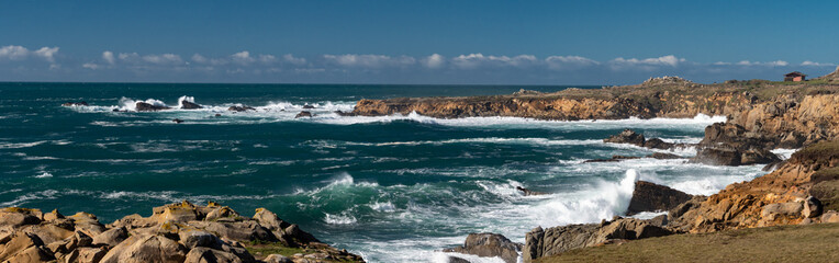 Panorama of a Seascape at Salt Point State Park, a California State Park.