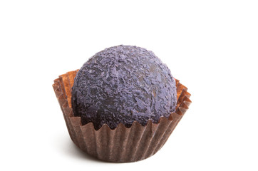 chocolate truffles isolated