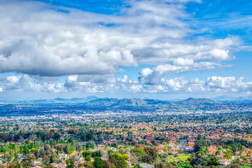mountain view of the city in late winter