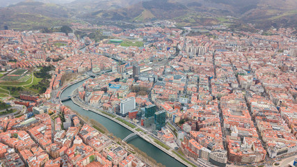 Obraz premium aerial view of bilbao city, Spain