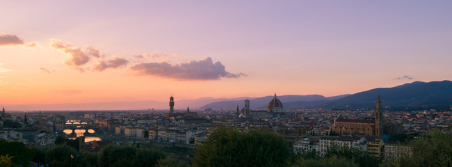sunset over Florence. Florence, Firenze, Tuscany, Italy