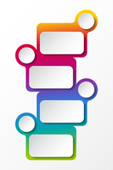 Fototapeta premium Empty layout of colorful infographic. Vector.