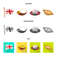 Vector design of culture and sightseeing logo. Collection of culture and originality vector icon for stock.