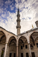 View of the famous Blue Mosque Sultan Ahmet Cami in Istanbul