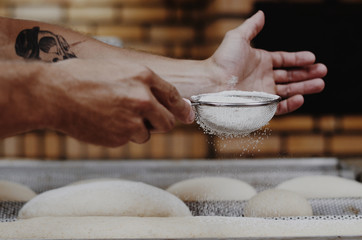 Baker - making bread