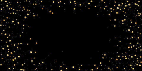 Gold stars random luxury sparkling confetti. Scatt