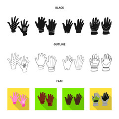 Vector design of silhouette and safety symbol. Collection of silhouette and comfort stock symbol for web.