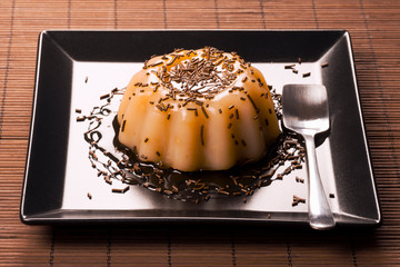 caramel pudding sweet dessert