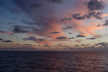 Atardecer desde el mar