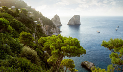 Faraglioni rocks near Capri island, Italy